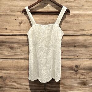 Misguided NWT Eyelet Lace Mini Dress Strappy Date Night White Lined Sz‎ M